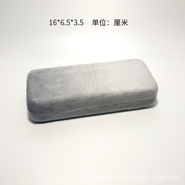 Gray plastic glasses frame storage box transparent