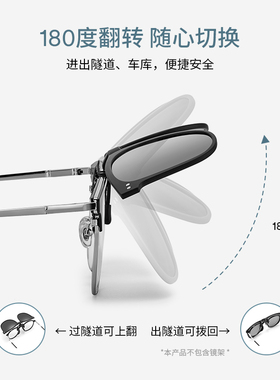 近视眼镜可用可折叠墨镜夹片