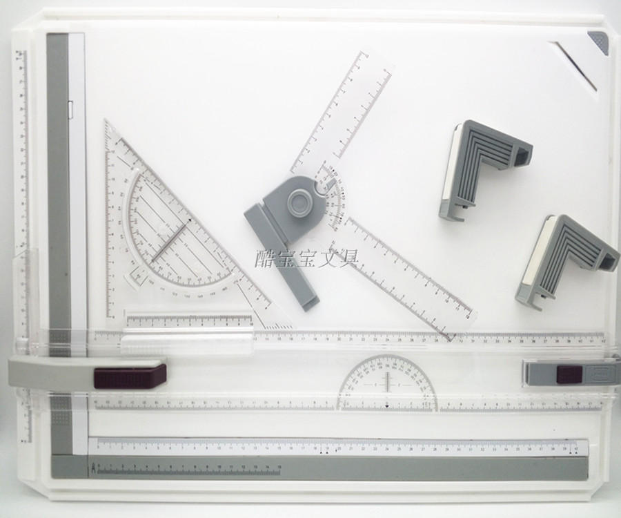 A3绘图板建筑室内装修专业可调节制图板A4设计师画图工具丁字尺-图1