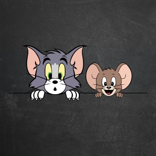 Pegatinas de coche gato y ratón pegatinas de coche de dibujos animados creativos