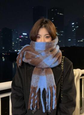2025新款秋冬季围巾女高级氛围感韩版加厚保暖学生围脖情侣百搭