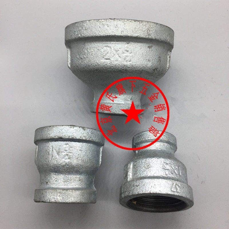 玛钢热镀镀锌变径异径管p箍 内丝接头 内螺纹管箍 铁管配件4分-2 - 图0