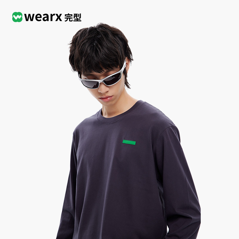 WEARX完型-云感长袖T恤男女户外透气oversize宽松休闲运动上衣 - 图1