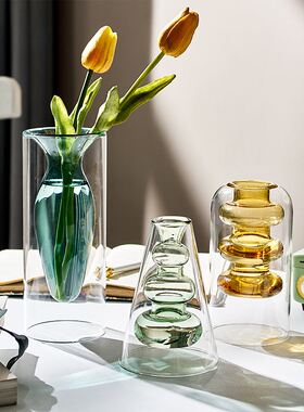 Nordic Home Decor Glass Vase Living Room Decoration Flower V