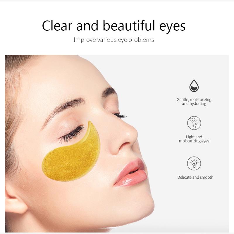 24K黄金眼贴膜60Pcs Gold Collagen Eye Mask Remove Dark Circle - 图3