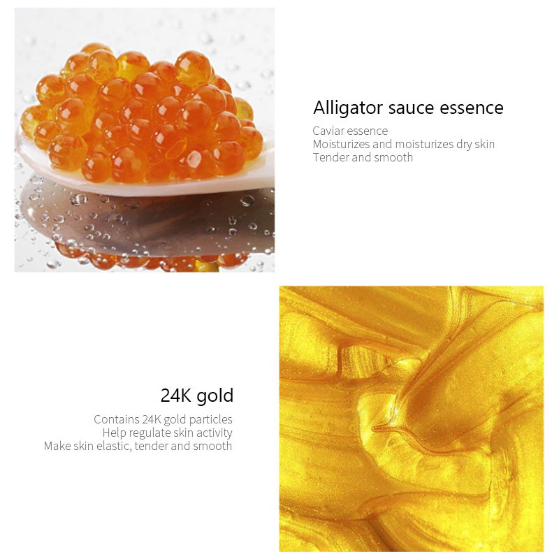 24K黄金眼贴膜60Pcs Gold Collagen Eye Mask Remove Dark Circle - 图2