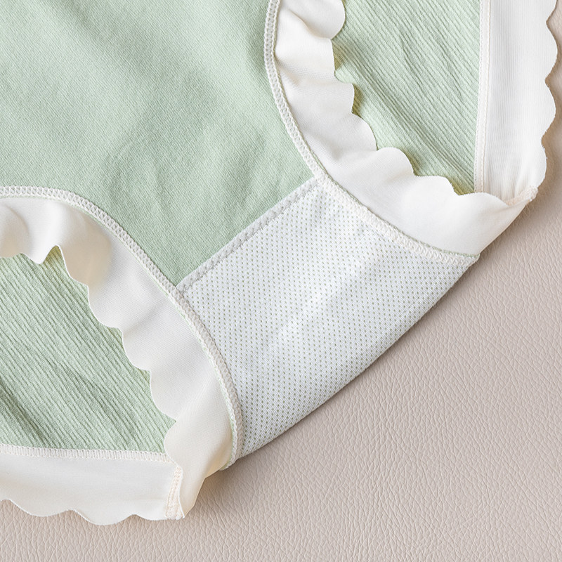 莫代尔女纯棉抗菌女生简约全棉内裤 贝拉小姐内衣女三角裤