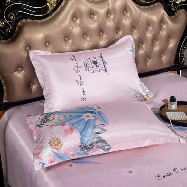 Printed ice silk mat three-piece set of air-conditioning mats can be machine washed