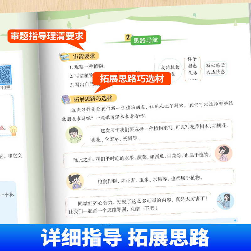 2025版七彩同步作文三四五六年级上下册人教版语文七彩课堂看图写话一二年级专项训练小学生五感法写作技巧满分作文优秀范文大全