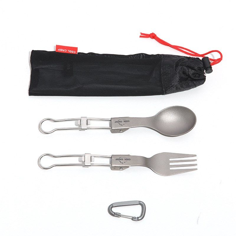 户外便携餐具纯钛折叠勺叉套装旅游餐勺餐叉超轻登山野餐露营用品,淘宝优惠券,粉丝福利购,淘宝优惠卷