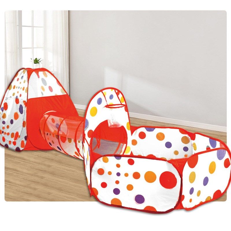 儿童三合一游戏帐篷 室内爬行隧道海洋球池三件套 可折叠玩具屋,淘宝优惠券,粉丝福利购,淘宝优惠卷