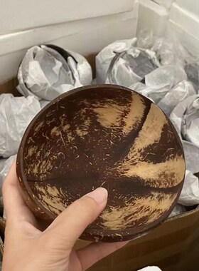 天然越南海南老椰子壳碗餐具饭碗甜品糖水早餐轻食沙拉水果收纳碗