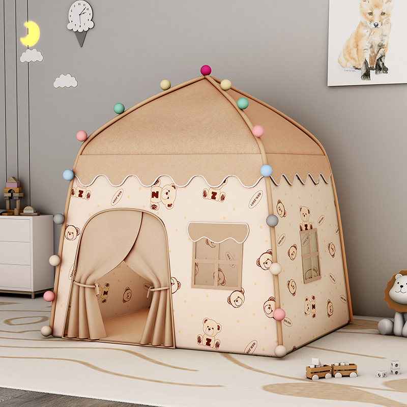 帐篷室内儿童公主房宝宝睡觉床上小型玩具城堡女孩游戏屋生日礼物 - 图1