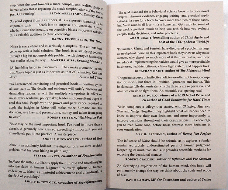 【现货】Noise 噪音 Daniel Kahneman 诺贝尔经济学得主丹尼尔·卡内曼新作 Olivier Sibony 正版进口 Cass R. Sunstein - 图1