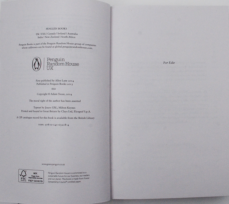 【现货】The Deluge: The Great War and the Remaking of Global Order 1916-1931 滔天洪水 Adam Tooze 亚当·图兹 英版原版进口
