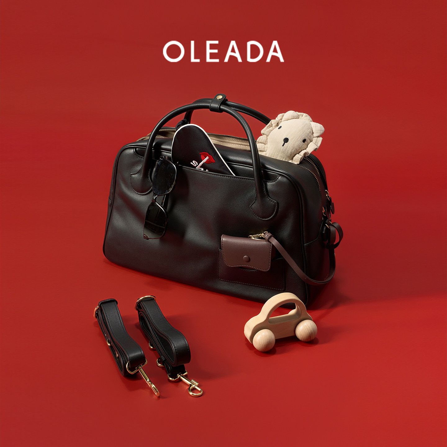 OLEADA灯塔保龄球包新款经典时尚高级感大容量通勤手提波士顿包女,淘宝优惠券,粉丝福利购,淘宝优惠卷