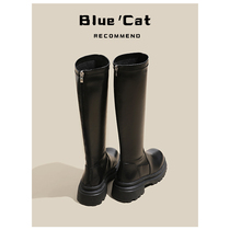 Mr. Blue cat however knee-long cylinder boots woman 2023 new high cylinder boots Winter Cavaliers boots thick bottom long boots