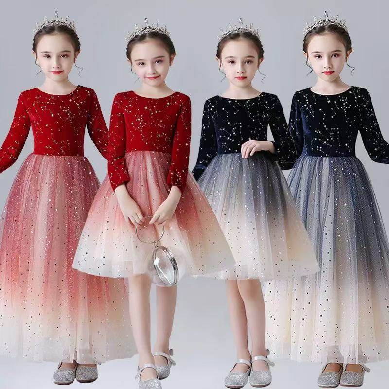 元旦儿童合唱演出服女童主持人钢琴礼服裙小学生朗诵比赛表演服装,淘宝优惠券,粉丝福利购,淘宝优惠卷