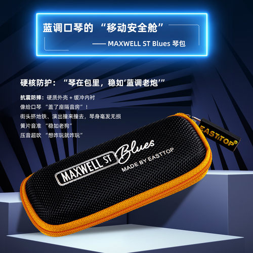 EASTTOP东方鼎布鲁斯口琴10孔maxwell专业初学演奏款学生用ms030 - 图3