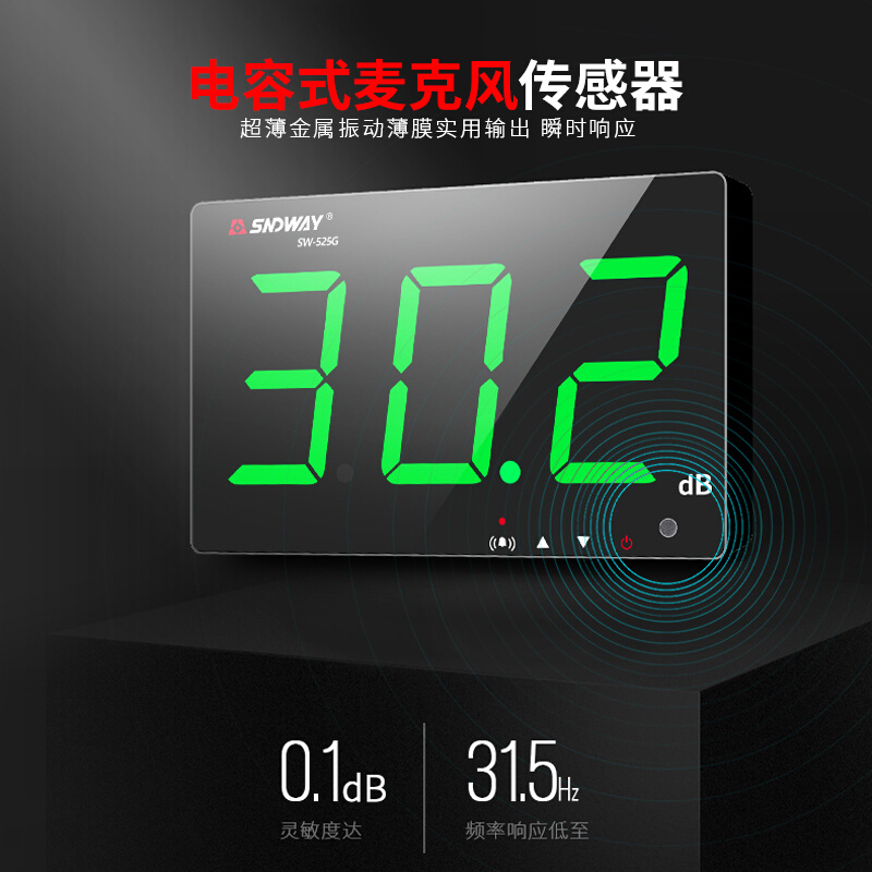 定制深达威壁挂式分贝仪高精度测试器噪音计家用声级计噪声检测仪 - 图1