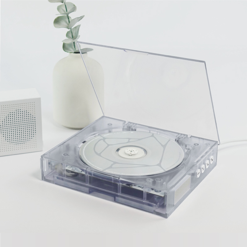 TINYL SPLIT 柔雾白高保真CD机专辑播放器蓝牙CD播放机复古碟片机 - 图1