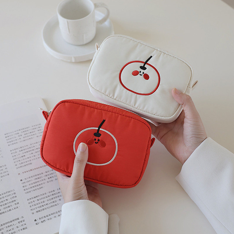 梵花不语可爱橘子手拿包迷你学生化妆包女数据线收纳包便携小包包,淘宝优惠券,粉丝福利购,淘宝优惠卷