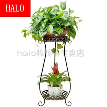  Art Flower Shelf Layer Iron Gold Ge Chanlan Living-room Balcony Ground Indoor Flower Pot Shelf Floor Flower Shelf multi-object