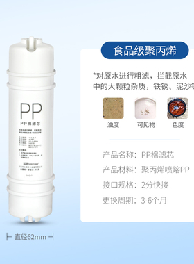 芯园适用美的净水器M6滤芯PP棉家用10寸快接反渗透净水机前置过滤