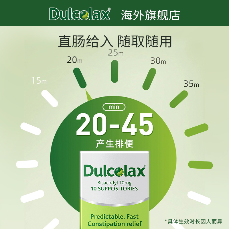 Dulcolax乐可舒通便栓剂开塞露10粒中老年孕妇便秘药清肠正品 - 图1