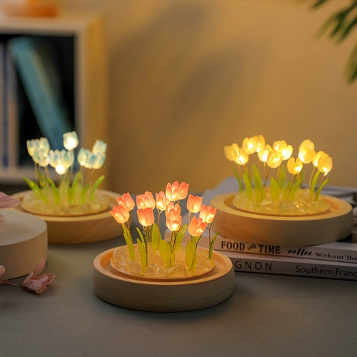 Tulip Night Light Diy Ручной море Подарок на день рождения, девочка, лучшая подруга, посылает девушку для девочки учитель старший чувства