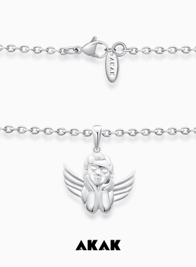 AKAK天使项链毛衣链吊坠