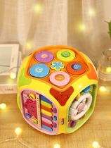 Paoli Children Toy Hand Beat Drum Baby Puzzle 1-3 Year Old Boy Girl Hexahedron Baby 0-2 Year Old Pat Beat Drum