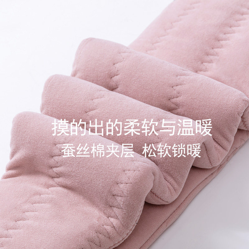 女童加绒加厚蚕丝一体外穿打底裤 brbh裤子