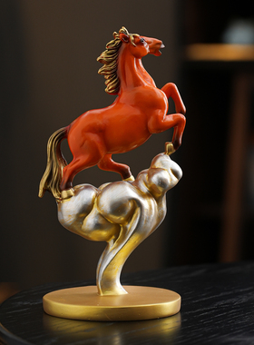 十二生肖马上成功树脂摆件