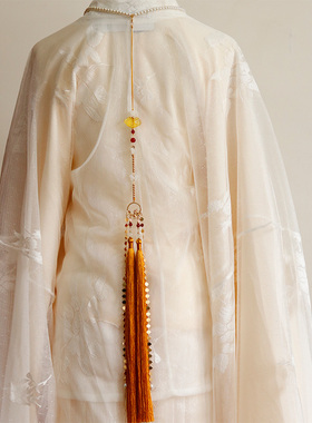 国风软璎珞超长流苏背云古风汉服马面裙穿搭项链璎珞复古百搭配饰