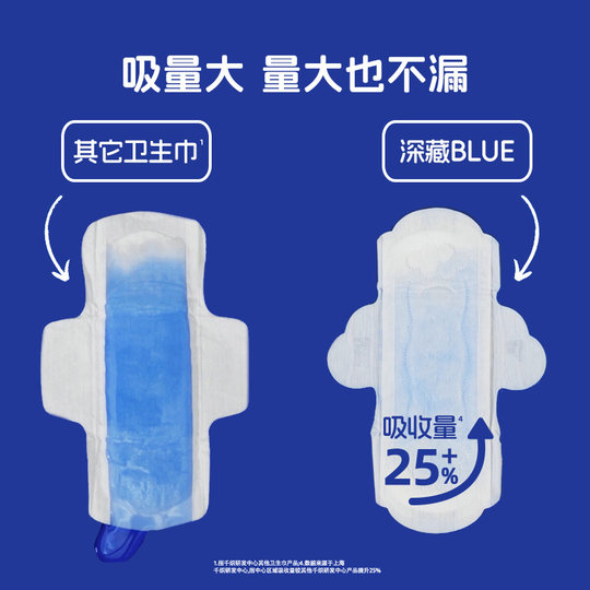 Her research company sanitary napkin deeply hides BLUE ultra-thin dry spring sleep panties with strong bacteria