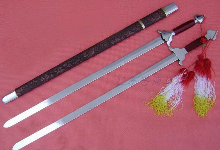 剑穗。镀光护手木兰武术双剑表演送双剑太极剑女子开刃剑(未)_虎窝淘