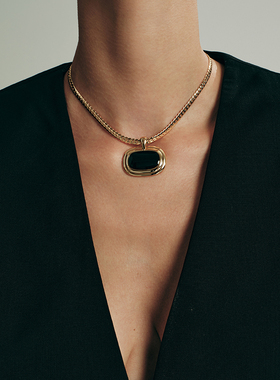 ASCENDER液态珐琅吊坠项链女原创设计轻奢精致高级锁骨链秋冬新品