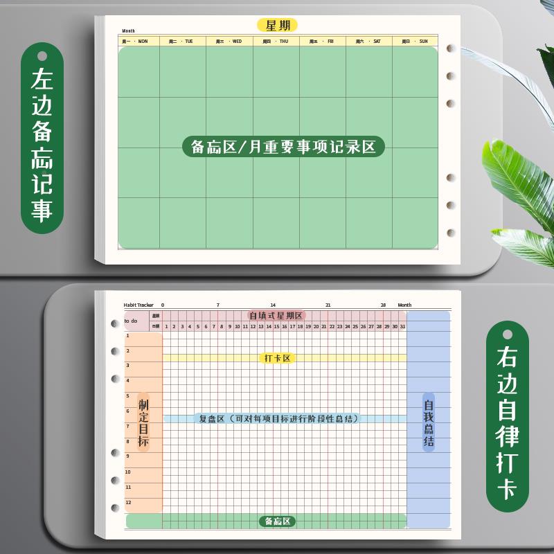 儿童行为习惯养成表日历自律学习每日时间管理任务清单规划计划表、 - 图0