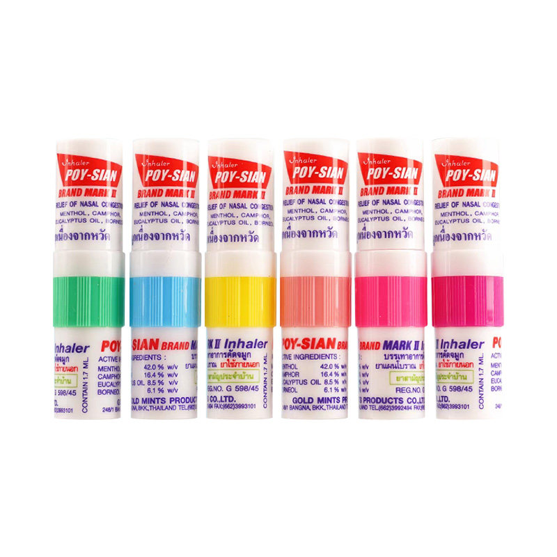 泰国进口POY-SIAN八仙筒鼻通6支装感冒鼻塞提神醒脑薄荷清凉油,淘宝优惠券,粉丝福利购,淘宝优惠卷