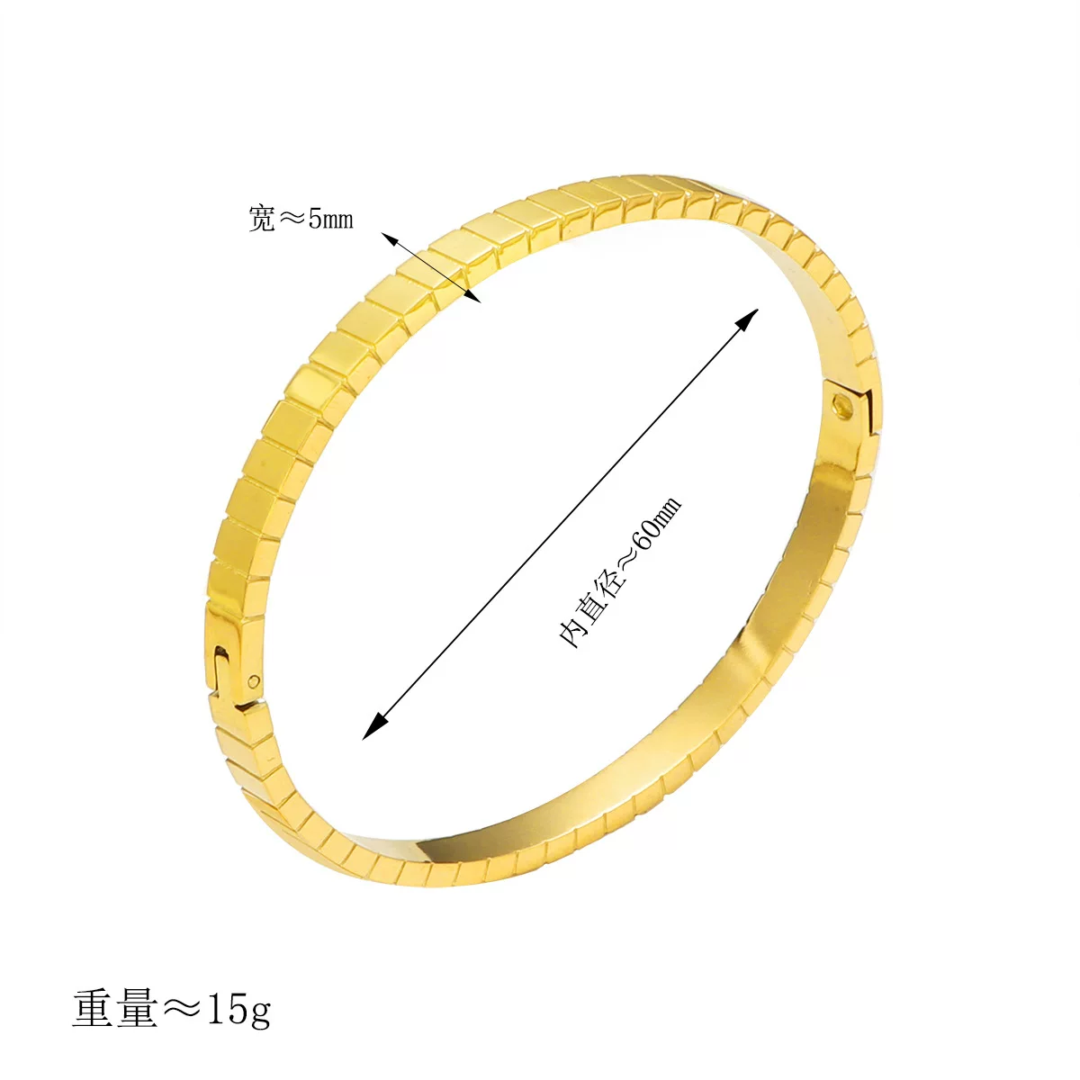 Geometric sophisticated bracelet stainless steel, brand fashionable design golden universal jewelry, light luxury style