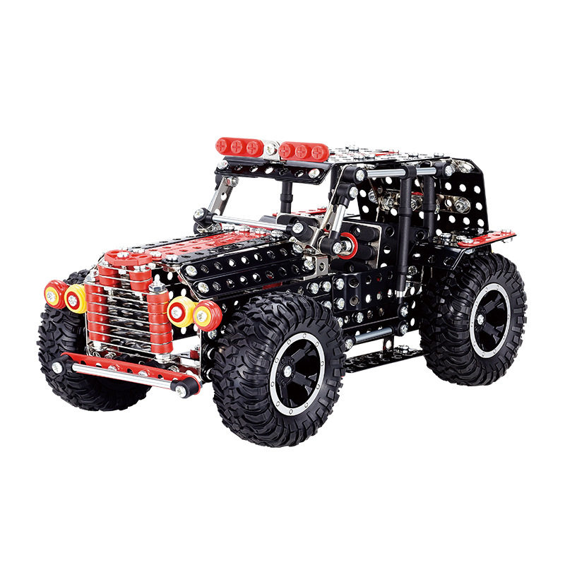 拼装小汽车越野车金属拼装积木螺母组合玩具模型8岁拧螺丝组装DIY,淘宝优惠券,粉丝福利购,淘宝优惠卷