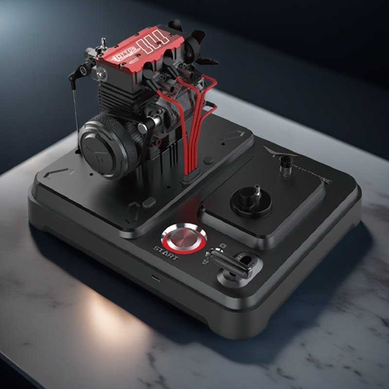 新款燃油双缸发动机拼装模型全金属拓阳甲醇微型迷你引擎机械玩具,淘宝优惠券,粉丝福利购,淘宝优惠卷