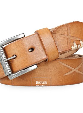 genuine leather belt luxury men cowskin belts 手工牛皮皮带