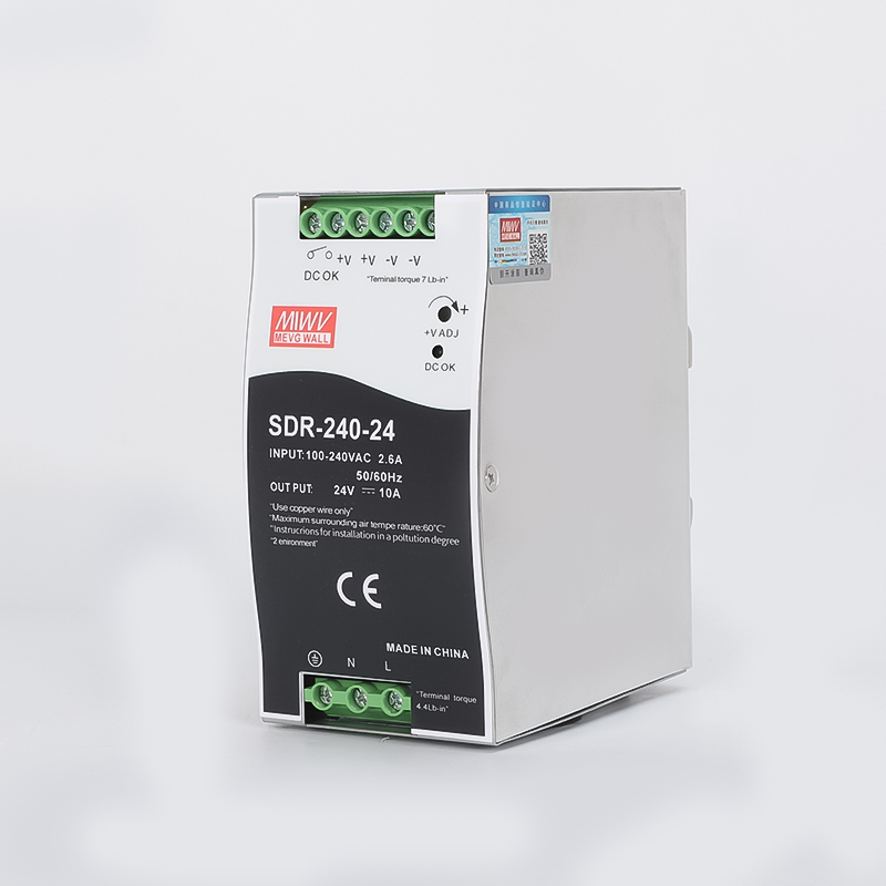 明纬SDR-120-24导轨开关电源12V/24V48V/5A/10A/20A75W240W480W - 图2
