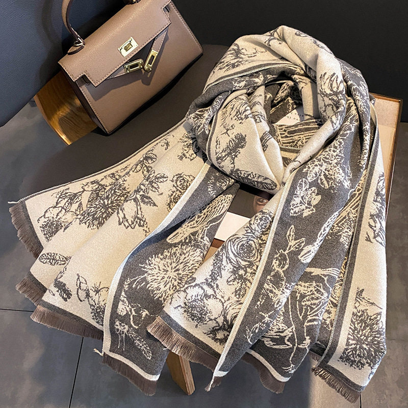 秋冬新款保暖围巾女两用办公室披肩围巾时尚围脖学生仿羊绒妈妈,淘宝优惠券,粉丝福利购,淘宝优惠卷