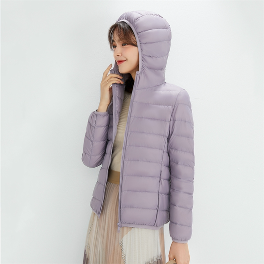 White duck down lightweight down jacket women's warm jacket