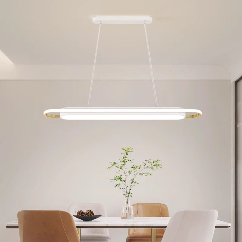 新款led长条灯家用餐厅吊灯餐桌灯具黑白色金色吧台前台创意灯饰,淘宝优惠券,粉丝福利购,淘宝优惠卷