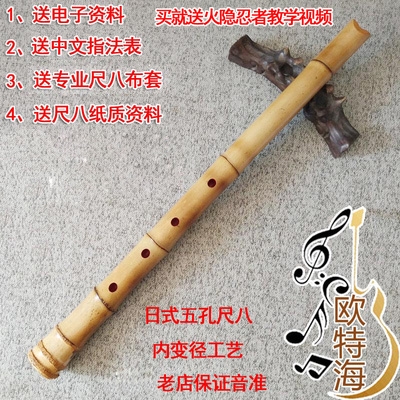 Sun-style five-hole ruler eight-part bamboo-head bamboo root Nanxiao Eight holes Tang style Gui bamboo outer cut ruler 8