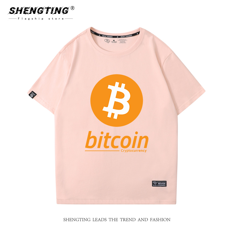 马斯克货币进化BITCOIN短袖T恤男比特币BTC区块链衣服币圈棉半袖 - 图1